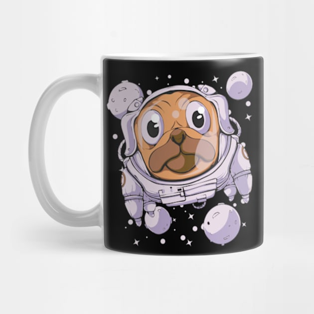 Pug dog space astronaut by Yoko Momoka